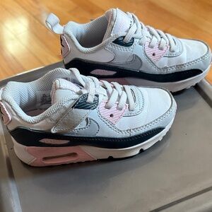 Kids White and Pink Sneakers
